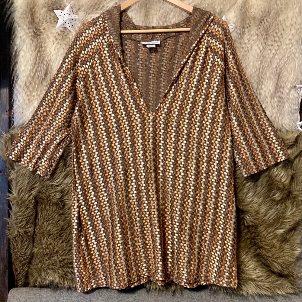 Jordan Taylor Hooded  3/4 Sleeve Swim Coverup